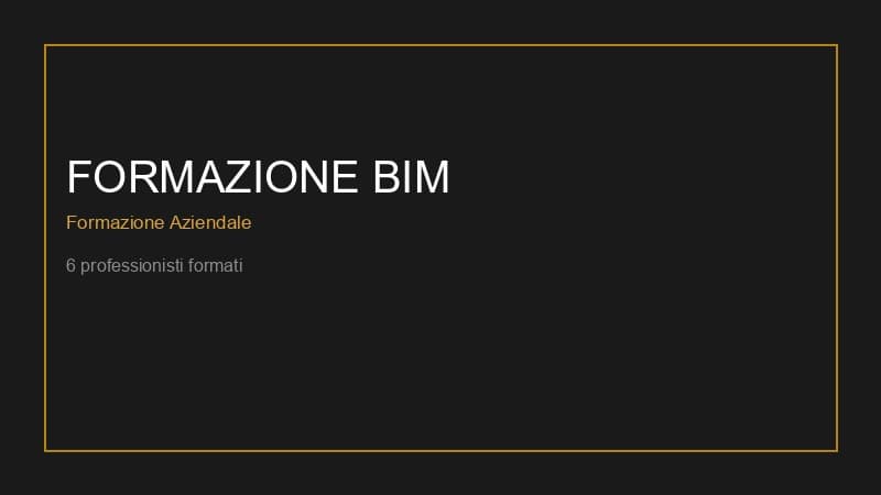 Formazione BIM aziendale per il team dello studio
